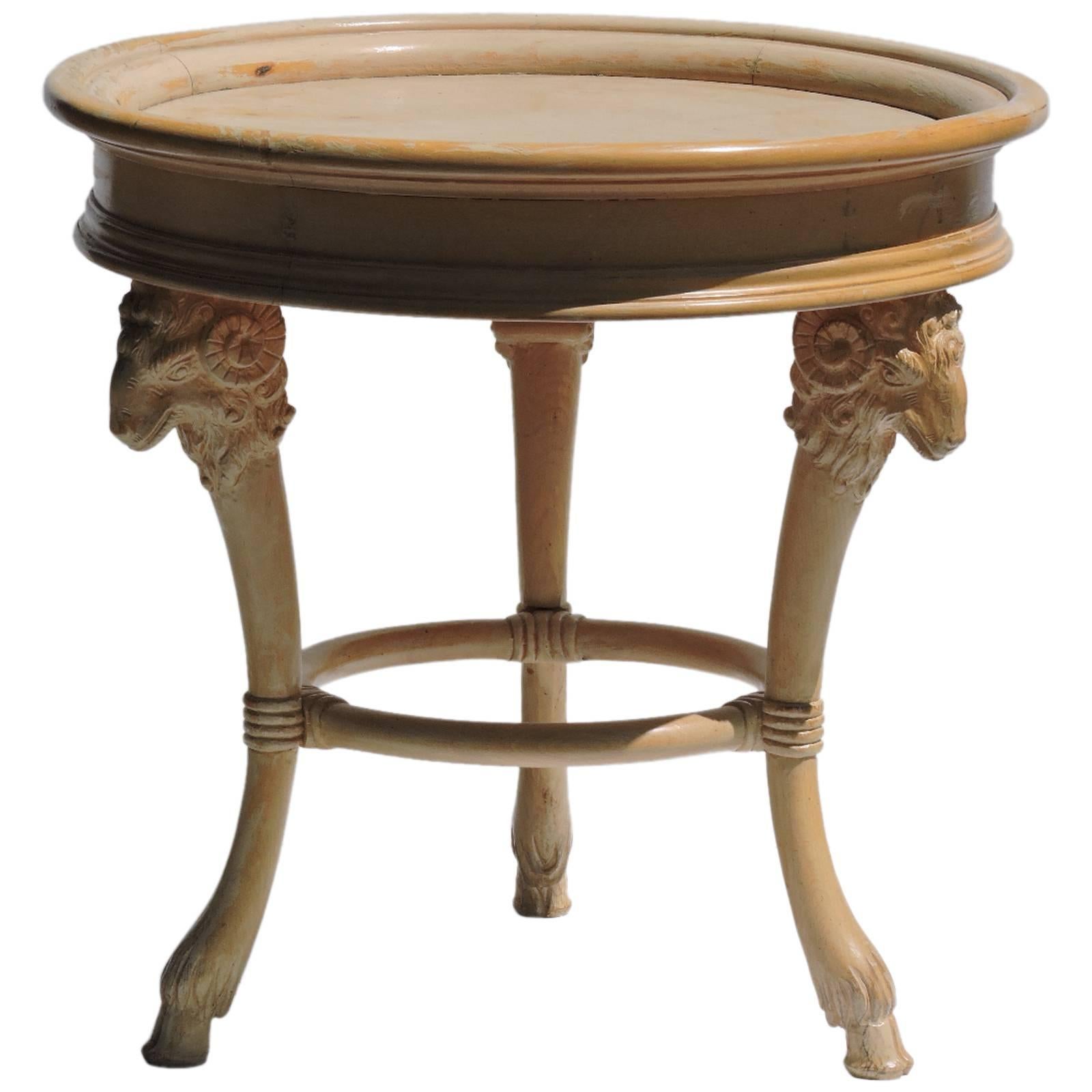Neoclassical style Rams Head Center Table