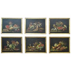 18th Century French Still Life Paintings Complete Set of Six 9