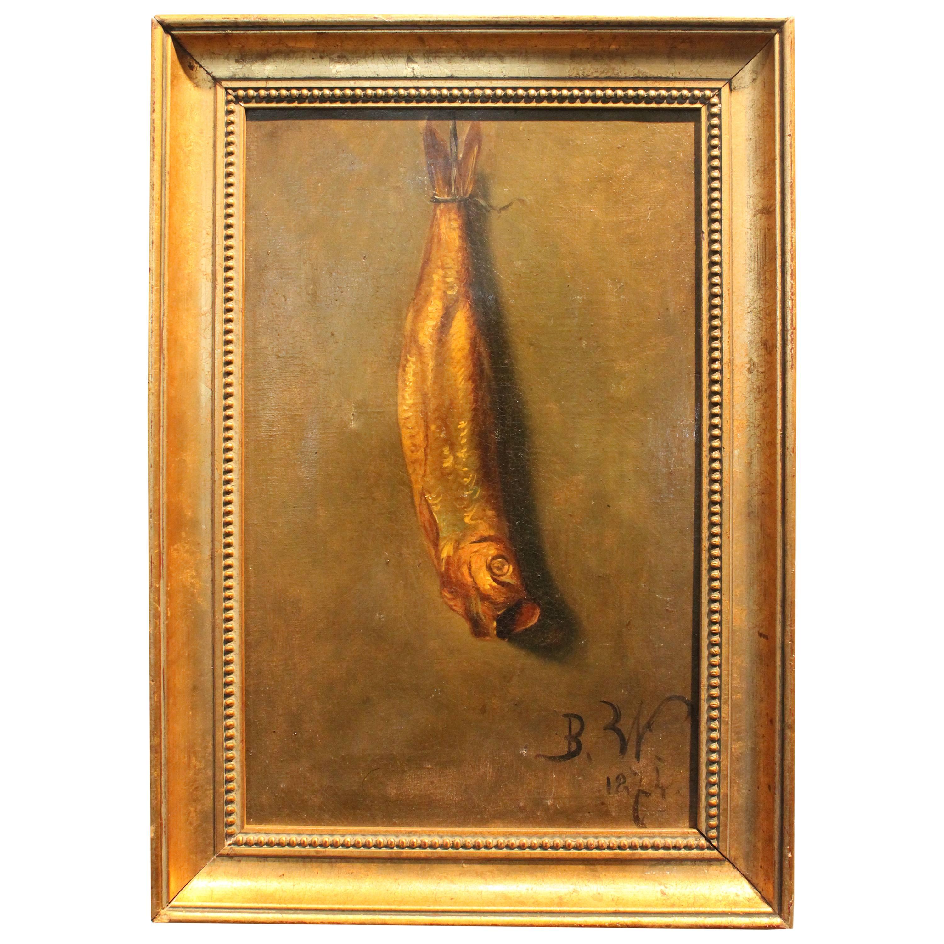 1824 Fish Still Life Painting For Sale