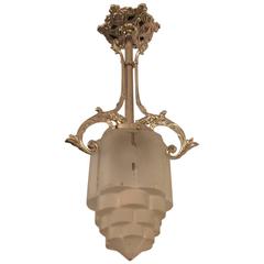 French Art Deco "Skyscraper" Chandelier 6
