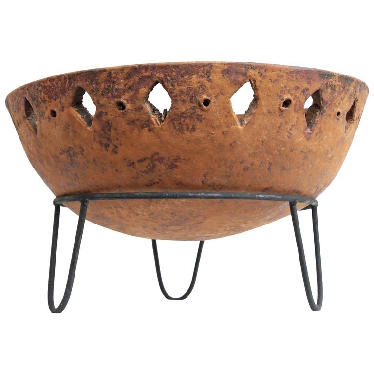 Terracotta Planter on Hairpin Legs at 1stdibs