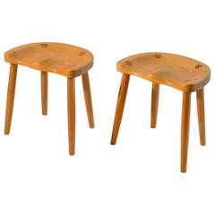 Studio Stools in Blond Wood by Robert Roakes, USA, 1970s 11