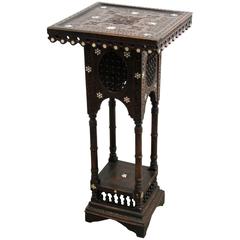 Syrian Moorish Inlaid Pedestal