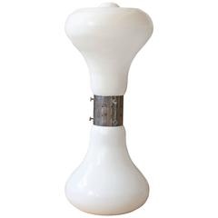 Large White Murano Glass Lamp by Carlo Nason for A.V Mazzega, 1960s 12