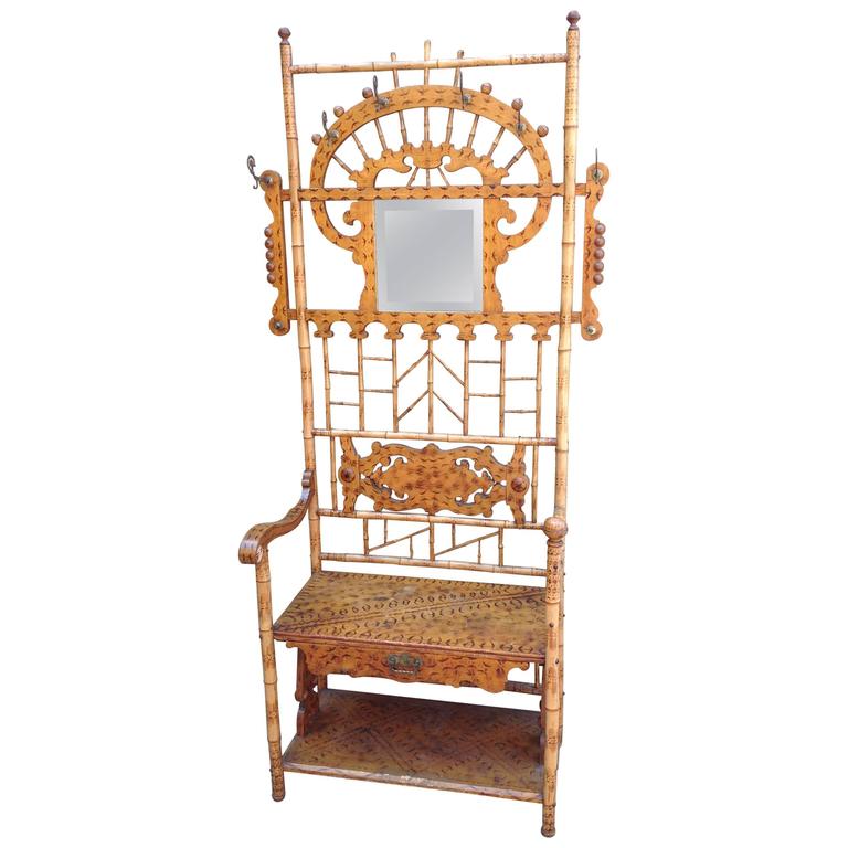 Victorian Bamboo Hall Tree at 1stdibs