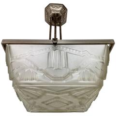 French Art Deco Pendant Chandelier or Flush Mount by Sabino