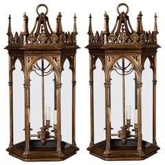 Pair of Gothic Revival Lanterns