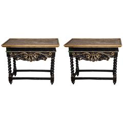 Pair of 17th Century William and Mary Period Console Tables