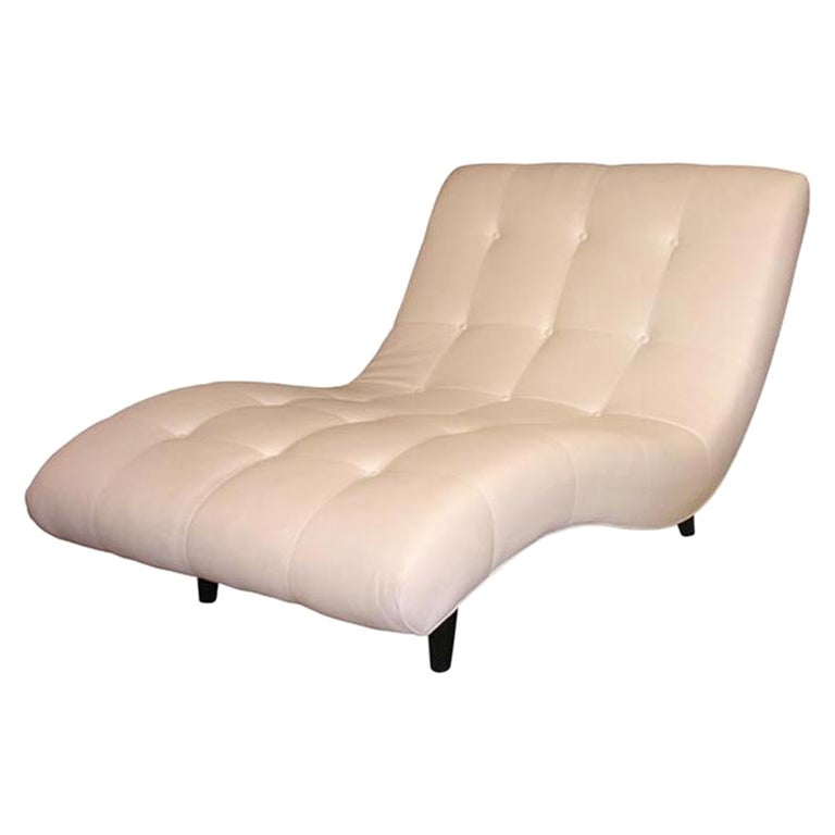 Chaise Longue, Reproduction, Ultra Leather, 100 Colors, Made in NJ, USA