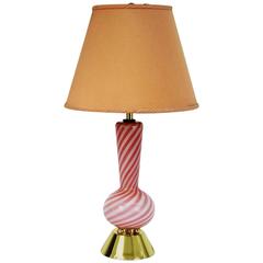 Fine Murano Swirled Candy Cane Table Lamp
