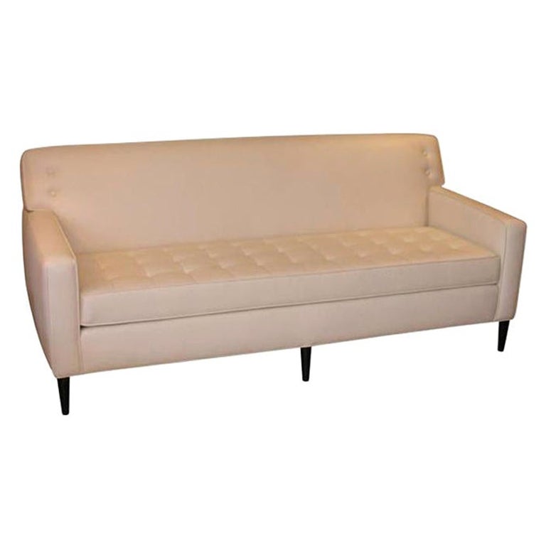 Sofa, Reproduktion von Area ID, maßgefertigte Größen, 100 Ultra-Leder, gefertigt in NJ, USA im Angebot