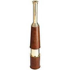 Great Quality Brass & Leather Telescope by Broadhurst Clarkson & Co London, 1942 11