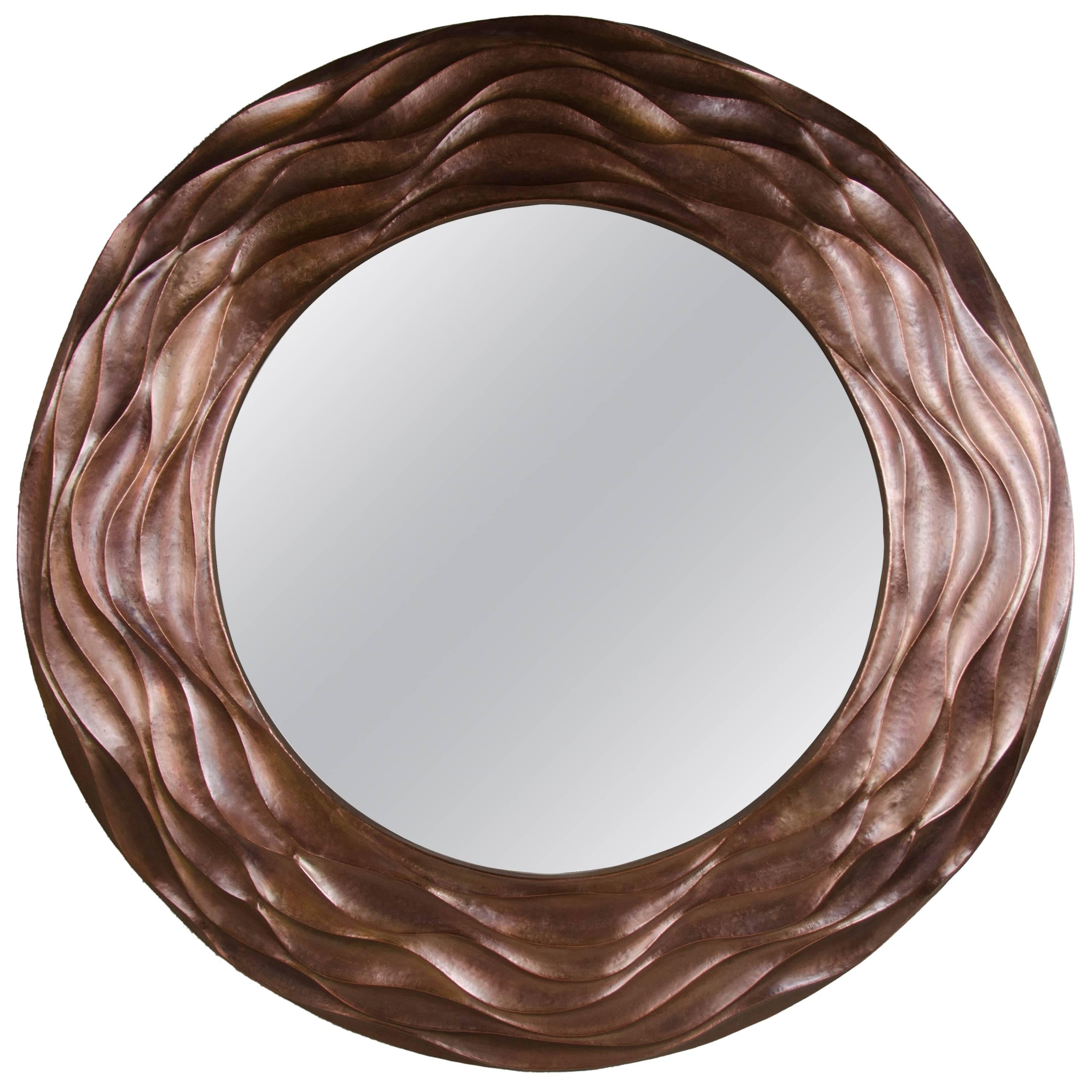 Burnt Copper 55cm glass mirror LIMITED STOCK 