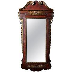 Late 18th Century American Painted and Gilt Decorated Mirror