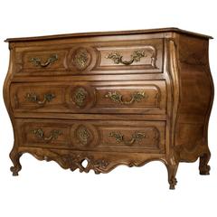 French 18th Century Style Provincial Carved Walnut Commode