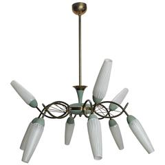 Mid-Century Nine-Light Stilnovo Style Light Fixture 8