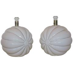 Vintage Pair of Paolo Traversi Ceramic Table Lamps 7