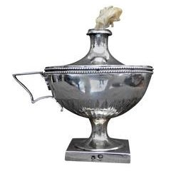 French Neoclassical Silver Oil Lamp 10
