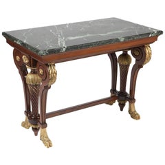 Ormolu-Mounted Mahogany Center Table Signed Krieger