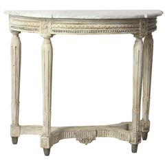Louis XVI Style Demilune Console Table Louis XVI Style Demilune Console Table