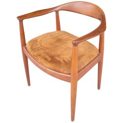 Hans Wegner Armchair, The Chair, Teak by Johannes Hansen, Stamped