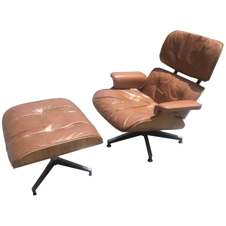 Eames Chair Leather early eames lounge and ottoman for herman miller in original Eames Chair Leather early eames lounge and ottoman for herman miller in original