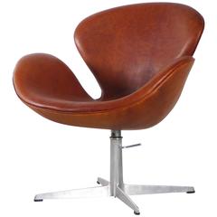 Arne Jacobsen Leather Swan Chair