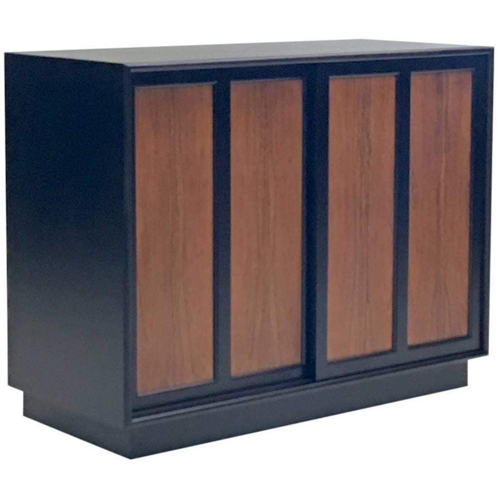 Rosewood and Black Lacquer Server Buffet by Harvey Probber