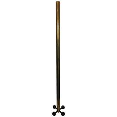 Tall Brass Cylindrical Floor Lamp with Jack Ball Feet