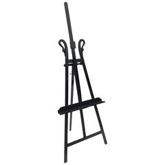 Large French Black Swan Display Easel