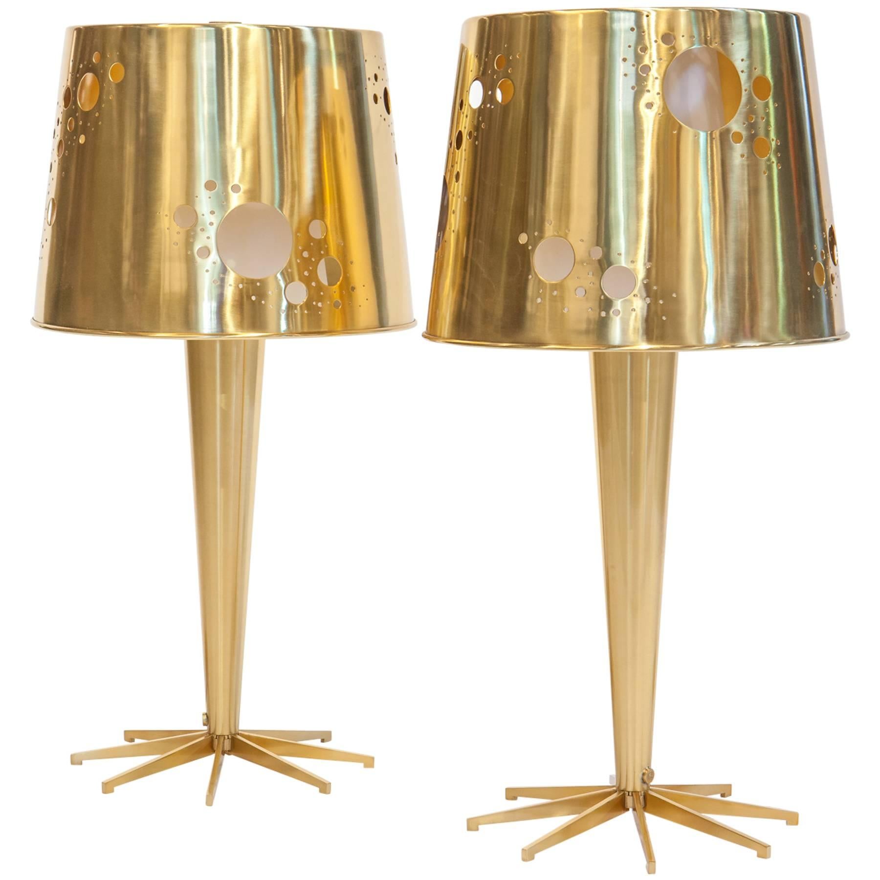 Pair of Roberto Giulio Rida “Lattea” Table Lamps For Sale