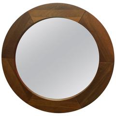 Pederson & Hansen Round Danish Teak Mirror