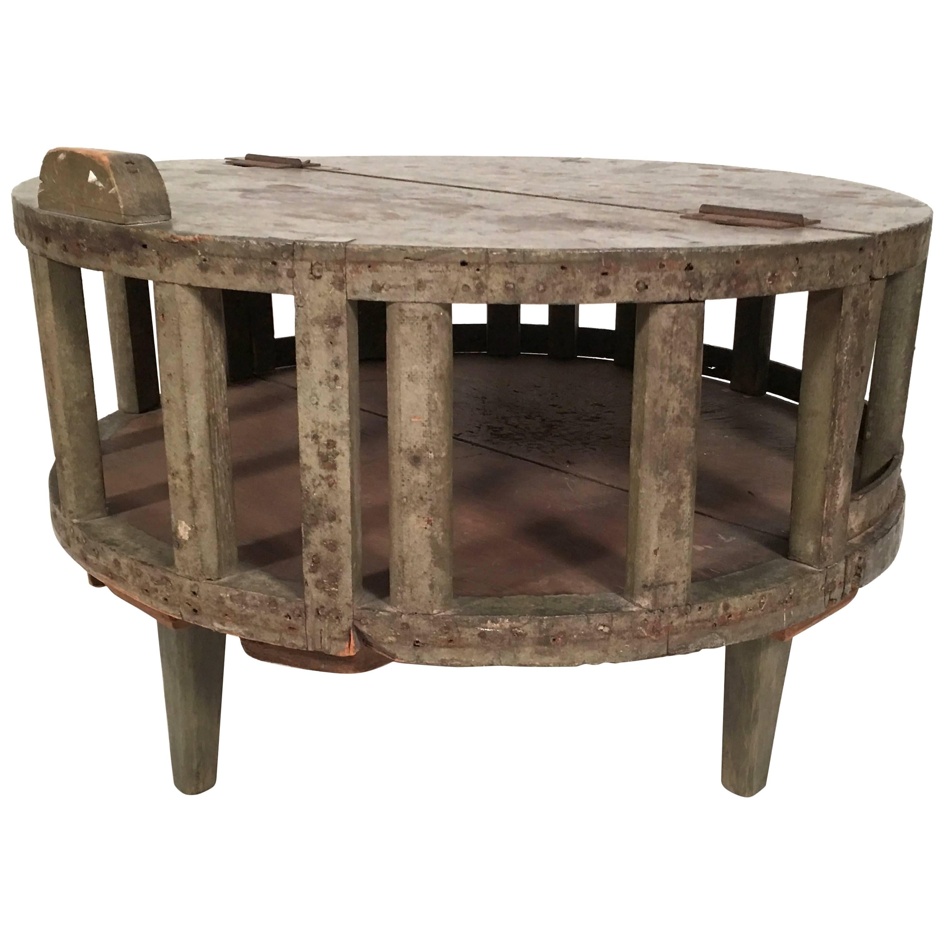 19th Century New England Country Store Cheese Display Table