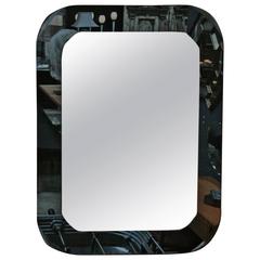 Italian 1960s Cobalt Blue Glass Mirror