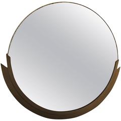 French Art Deco Bronze Frame Mirror, 1930s