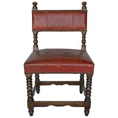 Wood and Leather, 19th Century Child's Chair 12