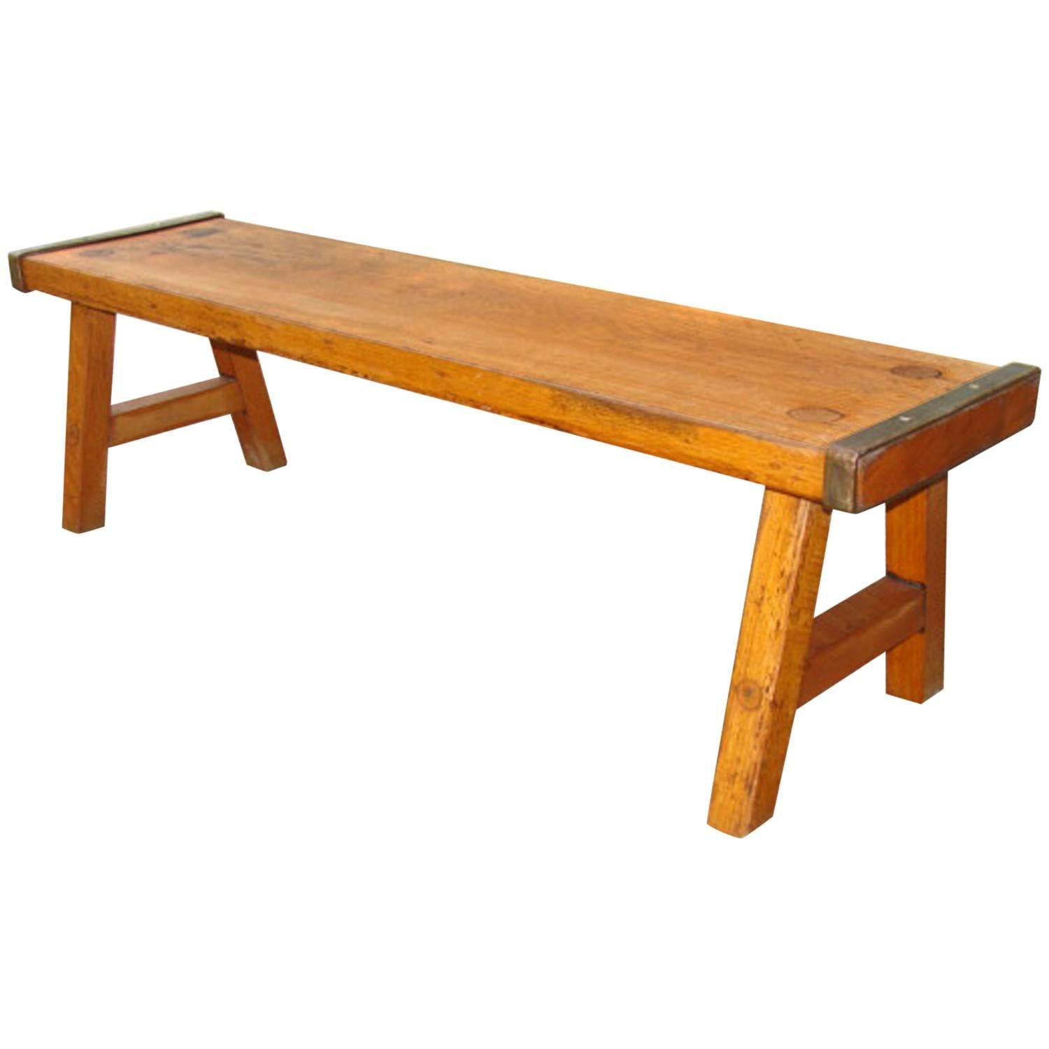 Antique Oak Low Table/Bench