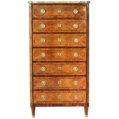 French Lingerie Chest Semainier with Marble Top