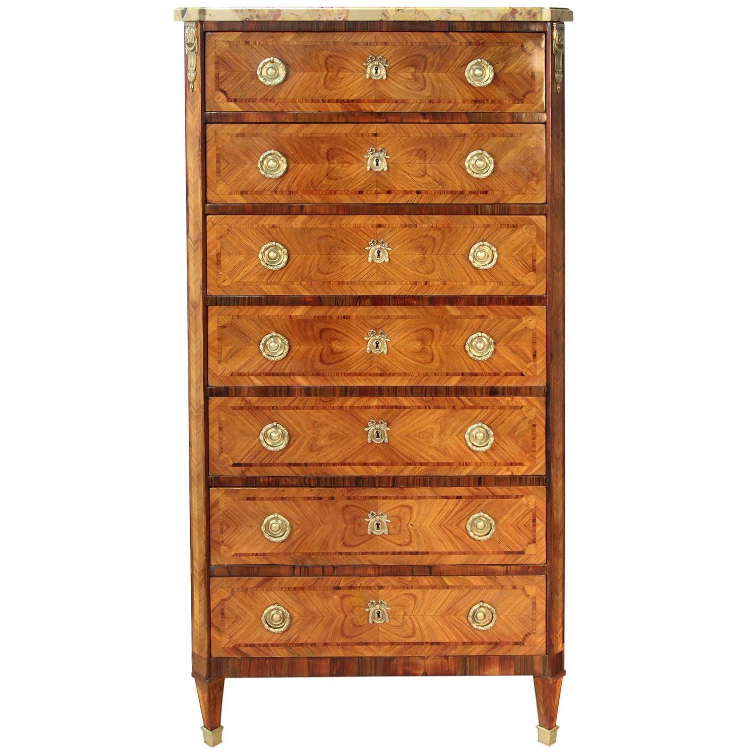French Lingerie Chest Semainier With Marble Top For Sale At Stdibs - french lingerie chest semainier with marble top for sale at stdibs -