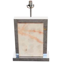 Curtis Jere Chrome & Marble Table Lamp Vintage Mid-Century Modern Monumental 8