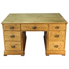 Dutch Pine Seven-Drawer Desk