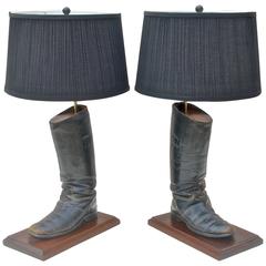 Leather Riding Boots Lamps