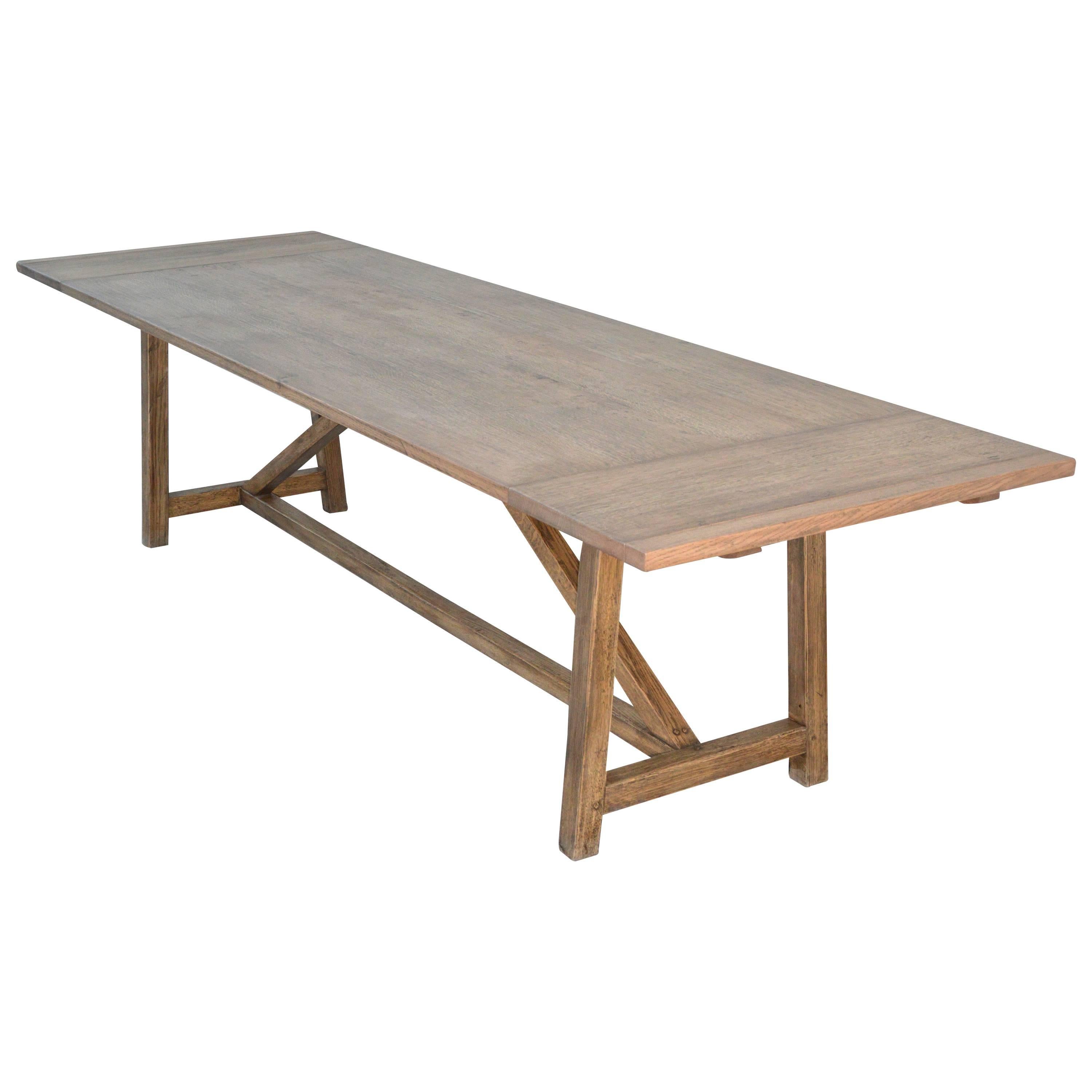 Extendable Dining Table in Vintage Oak, Built to Order by Petersen Antiques
