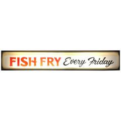 Mid-Century Classic Two-Sided Friday Fish Fry Restaurant, Sign