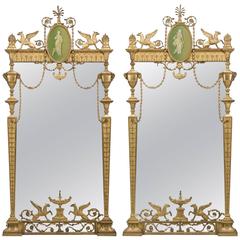 Pair of 19th Century, George III Style, Neoclassical Pier Mirrors 10
