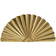 Large Polished-Brass "Sunburst" Wall Sculpture by Curtis Jere, 1989 11
