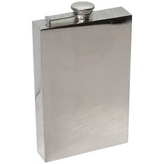 Prohibition Era Sterling Silver Oversized Flask 5