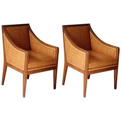 Léon Jallot Pair of French Walnut Armchairs 5