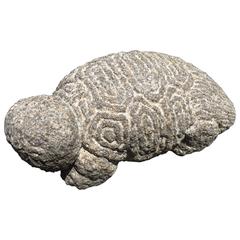 Antique Stone Turtle Kame Intricately Carved Rare to Find 19thc.  FREE SHIPPING