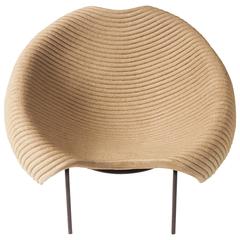 "Leiras" Armchair in recycled Cardboard and Iron by Domingos Totora , Brazil 2